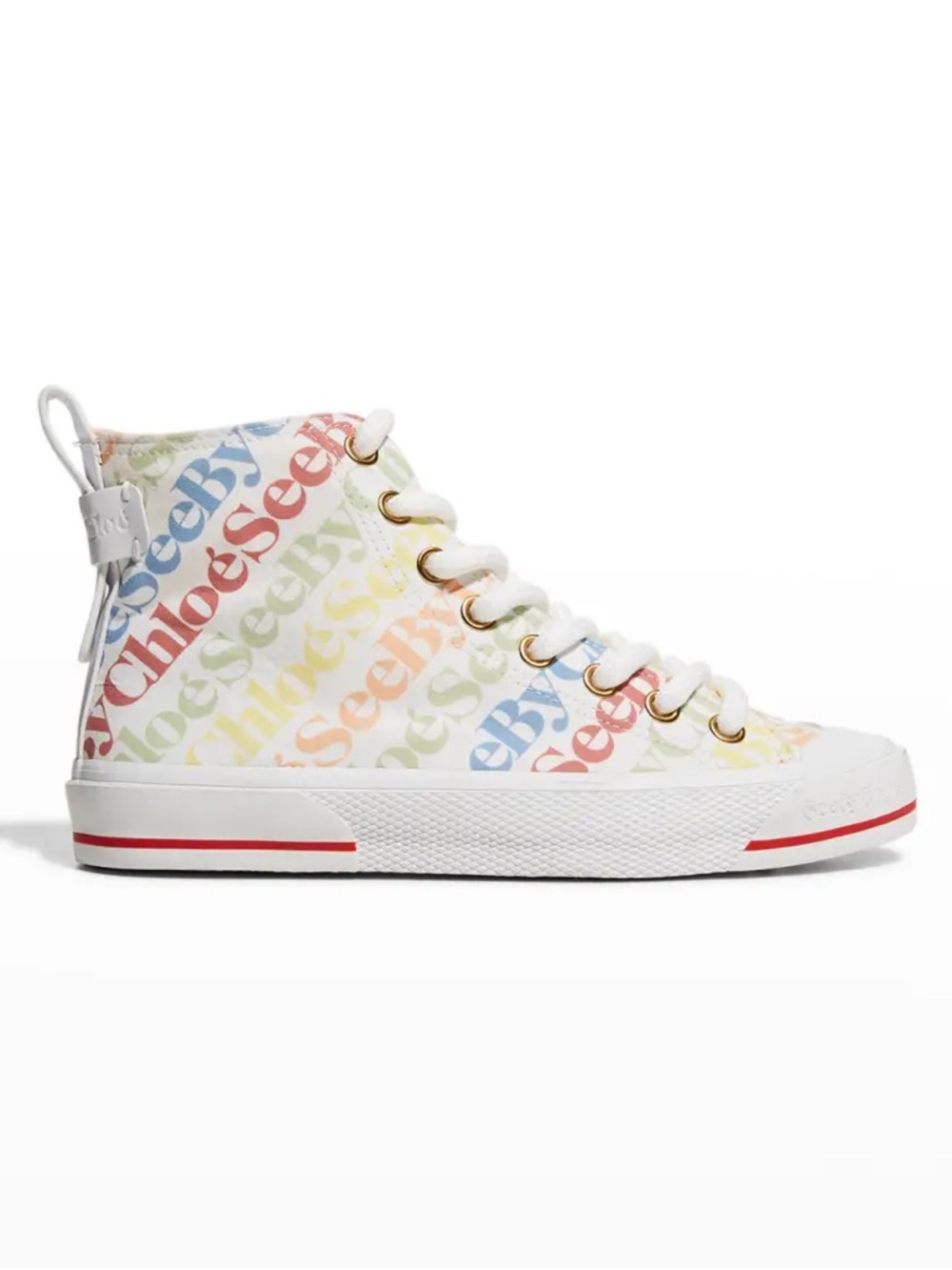 See by Chloe Aryana Multi Logo High-Top Sneakers - size 41 (10.5)